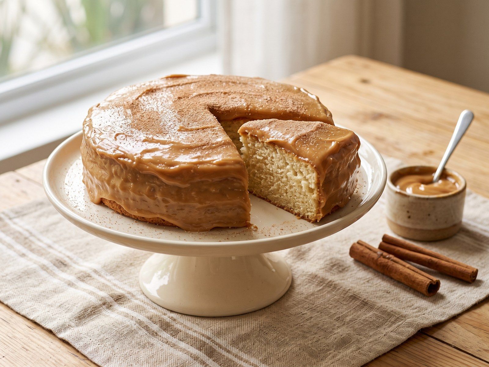 Bolo de churros no forno